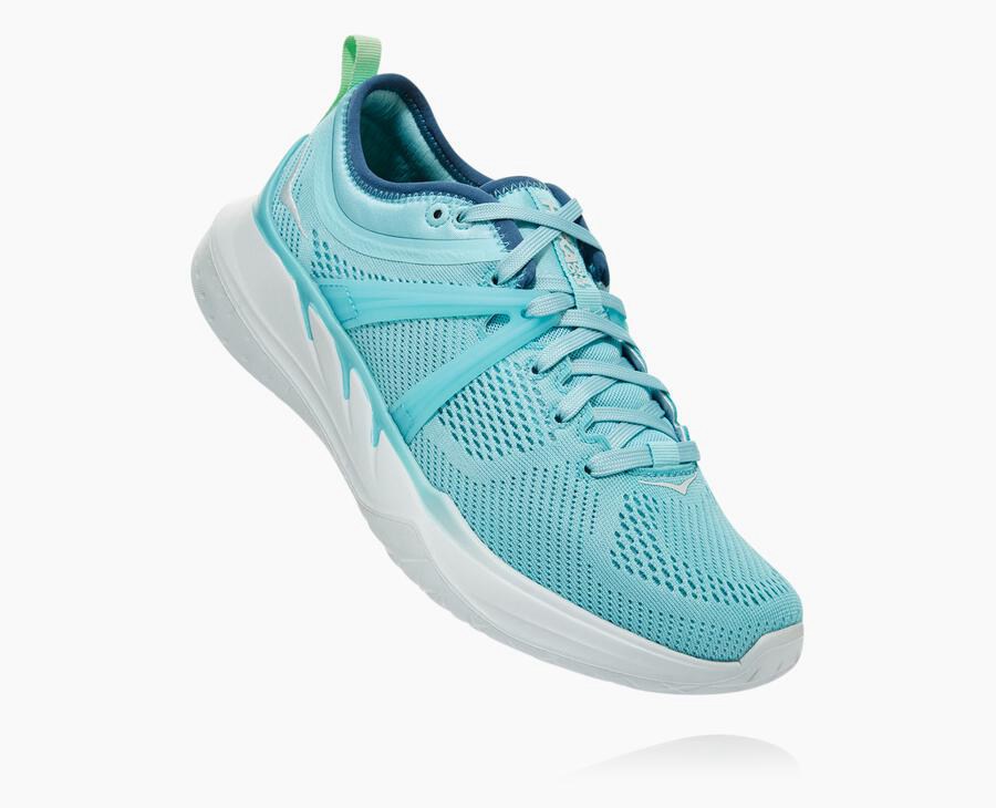 Hoka Womens Running Shoes NZ - Hoka One One Tivra Blue/White (UIK251937)